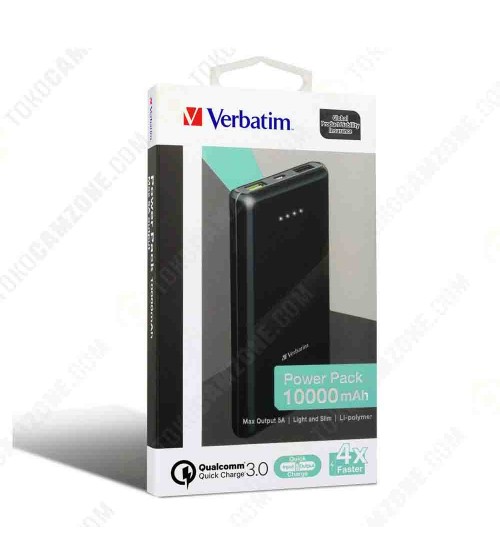 Verbatim Power Bank Li-Polymer Power Battery 10.000mAh